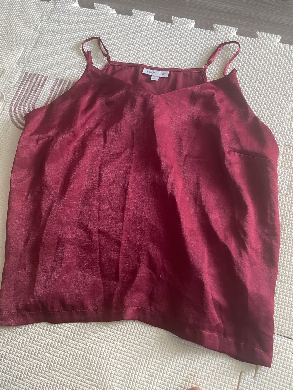 Prologue Women's Deep Wine Satin Camisole
